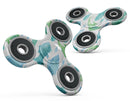 Vivid Blue Watercolor Sea Creatures Full-Body Fidget Spinner Skin-Kit