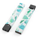 Vivid Blue Watercolor Sea Creatures V2 - Premium Decal Protective Skin-Wrap Sticker compatible with the Juul Labs vaping device