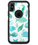 Vivid Blue Watercolor Sea Creatures V2 - iPhone X OtterBox Case & Skin Kits