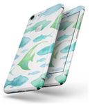 Vivid Blue Watercolor Sea Creatures - Skin-kit for the iPhone 8 or 8 Plus