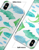 Vivid Blue Watercolor Sea Creatures - iPhone X Clipit Case