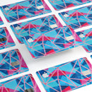 Vivid Blue and Pink Sharp Shapes - Premium Protective Decal Skin-Kit for the Apple Credit Card