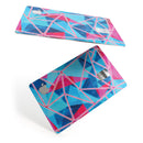 Vivid Blue and Pink Sharp Shapes - Premium Protective Decal Skin-Kit for the Apple Credit Card