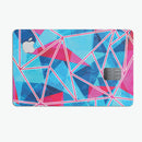 Vivid Blue and Pink Sharp Shapes - Premium Protective Decal Skin-Kit for the Apple Credit Card