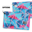 Vivid Blue and Pink Sharp Shapes - Premium Protective Decal Skin-Kit for the Apple Credit Card
