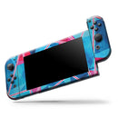 Vivid Blue and Pink Sharp Shapes // Skin Decal Wrap Kit for Nintendo Switch Console & Dock, Joy-Cons, Pro Controller, Lite, 3DS XL, 2DS XL, DSi, or Wii - Vinyl Skin Wrap for Nintendo Switch 2, OLED, Lite, Pro Controller, Wii & Classic Handhelds