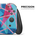 Vivid Blue and Pink Sharp Shapes // Skin Decal Wrap Kit for Nintendo Switch Console & Dock, Joy-Cons, Pro Controller, Lite, 3DS XL, 2DS XL, DSi, or Wii - Vinyl Skin Wrap for Nintendo Switch 2, OLED, Lite, Pro Controller, Wii & Classic Handhelds