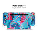Vivid Blue and Pink Sharp Shapes // Skin Decal Wrap Kit for Nintendo Switch Console & Dock, Joy-Cons, Pro Controller, Lite, 3DS XL, 2DS XL, DSi, or Wii - Vinyl Skin Wrap for Nintendo Switch 2, OLED, Lite, Pro Controller, Wii & Classic Handhelds