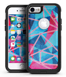 Vivid Blue and Pink Sharp Shapes - iPhone 7 or 7 Plus Commuter Case Skin Kit