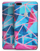 Vivid Blue and Pink Sharp Shapes - Skin-kit for the iPhone 8 or 8 Plus