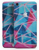 Vivid Blue and Pink Sharp Shapes - Skin-kit for the iPhone 8 or 8 Plus