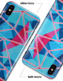 Vivid Blue and Pink Sharp Shapes - iPhone X Clipit Case