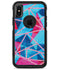 Vivid Blue and Pink Sharp Shapes - iPhone X OtterBox Case & Skin Kits