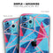 Vivid Blue and Pink Sharp Shapes // Skin-Kit compatible with the Apple iPhone 14, 13, 12, 12 Pro Max, 12 Mini, 11 Pro, SE, X/XS + (All iPhones Available)