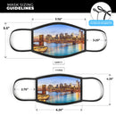 Vivid Brooklyn Bridge - Made in USA Mouth Cover Unisex Anti-Dust Cotton Blend Reusable & Washable Face Mask with Adjustable Sizing for Adult or Child