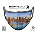 Vivid Brooklyn Bridge - Made in USA Mouth Cover Unisex Anti-Dust Cotton Blend Reusable & Washable Face Mask with Adjustable Sizing for Adult or Child