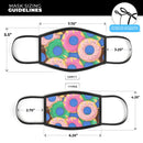 Vivid Cartoon Doughnuts - Made in USA Mouth Cover Unisex Anti-Dust Cotton Blend Reusable & Washable Face Mask with Adjustable Sizing for Adult or Child