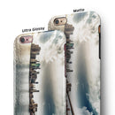Vivid Cloudy Sky Over The City Skyline iPhone 6/6s or 6/6s Plus 2-Piece Hybrid INK-Fuzed Case
