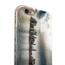Vivid Cloudy Sky Over The City Skyline iPhone 6/6s or 6/6s Plus 2-Piece Hybrid INK-Fuzed Case