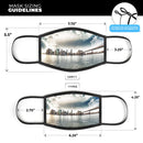 Vivid Cloudy Sky Over The City Skyline - Made in USA Mouth Cover Unisex Anti-Dust Cotton Blend Reusable & Washable Face Mask with Adjustable Sizing for Adult or Child