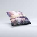 Vivid Colored Forrest Scene Ink-Fuzed Decorative Throw Pillow