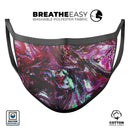 Vivid Colored Marbling Acrylic V1 - Made in USA Mouth Cover Unisex Anti-Dust Cotton Blend Reusable & Washable Face Mask with Adjustable Sizing for Adult or Child