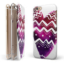 Vivid Colorful Chevron Water Heart iPhone 6/6s or 6/6s Plus 2-Piece Hybrid INK-Fuzed Case