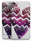 Vivid Colorful Chevron Water Heart - Skin-kit for the iPhone 8 or 8 Plus
