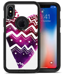 Vivid Colorful Chevron Water Heart - iPhone X OtterBox Case & Skin Kits