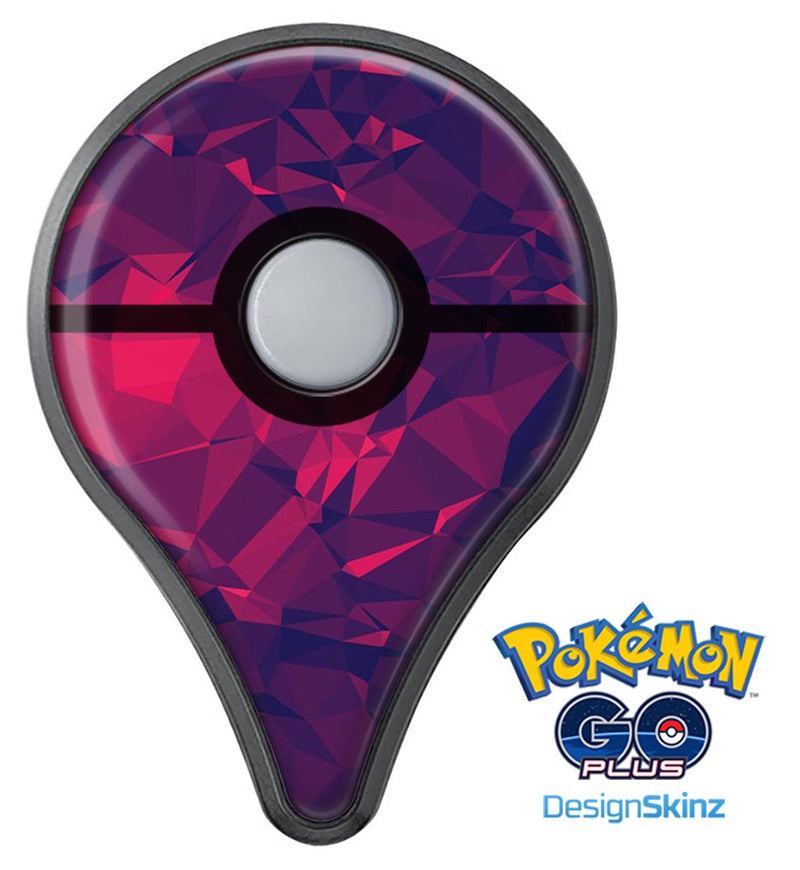 Vivid Fuchsia Geometric Triangles Pokémon GO Plus Vinyl Protective Decal Skin Kit