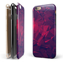 Vivid Fuchsia Geometric Triangles iPhone 6/6s or 6/6s Plus 2-Piece Hybrid INK-Fuzed Case