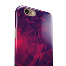 Vivid Fuchsia Geometric Triangles iPhone 6/6s or 6/6s Plus 2-Piece Hybrid INK-Fuzed Case