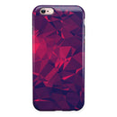 Vivid Fuchsia Geometric Triangles iPhone 6/6s or 6/6s Plus 2-Piece Hybrid INK-Fuzed Case