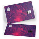 Vivid Fuchsia Geometric Triangles - Premium Protective Decal Skin-Kit for the Apple Credit Card