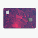 Vivid Fuchsia Geometric Triangles - Premium Protective Decal Skin-Kit for the Apple Credit Card