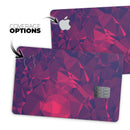 Vivid Fuchsia Geometric Triangles - Premium Protective Decal Skin-Kit for the Apple Credit Card