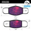 Vivid Fuchsia Geometric Triangles - Made in USA Mouth Cover Unisex Anti-Dust Cotton Blend Reusable & Washable Face Mask with Adjustable Sizing for Adult or Child