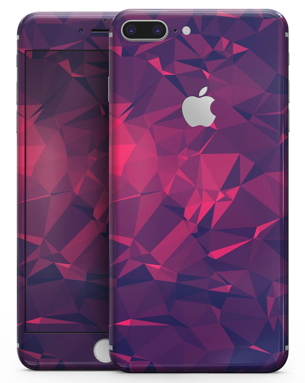 Vivid Fuchsia Geometric Triangles - Skin-kit for the iPhone 8 or 8 Plus