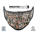Vivid Leopard Animal Print V11 - Made in USA Mouth Cover Unisex Anti-Dust Cotton Blend Reusable & Washable Face Mask with Adjustable Sizing for Adult or Child