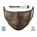 Vivid Leopard Animal Print V3 - Made in USA Mouth Cover Unisex Anti-Dust Cotton Blend Reusable & Washable Face Mask with Adjustable Sizing for Adult or Child
