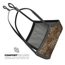 Vivid Leopard Animal Print V3 - Made in USA Mouth Cover Unisex Anti-Dust Cotton Blend Reusable & Washable Face Mask with Adjustable Sizing for Adult or Child
