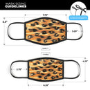 Vivid Leopard Animal Print V7 - Made in USA Mouth Cover Unisex Anti-Dust Cotton Blend Reusable & Washable Face Mask with Adjustable Sizing for Adult or Child