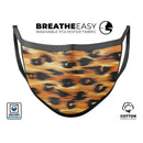 Vivid Leopard Animal Print V7 - Made in USA Mouth Cover Unisex Anti-Dust Cotton Blend Reusable & Washable Face Mask with Adjustable Sizing for Adult or Child