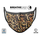Vivid Leopard Animal Print V8 - Made in USA Mouth Cover Unisex Anti-Dust Cotton Blend Reusable & Washable Face Mask with Adjustable Sizing for Adult or Child