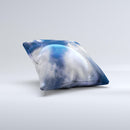 Vivid Lighted Halo Planet Ink-Fuzed Decorative Throw Pillow