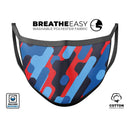 Vivid Modern Camouflage V2 - Made in USA Mouth Cover Unisex Anti-Dust Cotton Blend Reusable & Washable Face Mask with Adjustable Sizing for Adult or Child