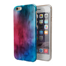 Vivid Pink 869 Absorbed Watercolor Texture iPhone 6/6s or 6/6s Plus 2-Piece Hybrid INK-Fuzed Case