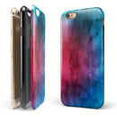 Vivid Pink 869 Absorbed Watercolor Texture iPhone 6/6s or 6/6s Plus 2-Piece Hybrid INK-Fuzed Case