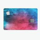 Vivid Pink 869 Absorbed Watercolor Texture - Premium Protective Decal Skin-Kit for the Apple Credit Card