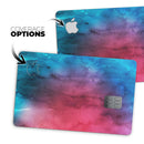 Vivid Pink 869 Absorbed Watercolor Texture - Premium Protective Decal Skin-Kit for the Apple Credit Card